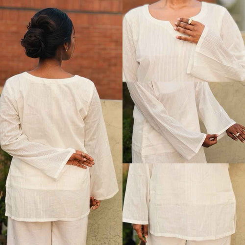 Pure White Kurti (Inner Attached)