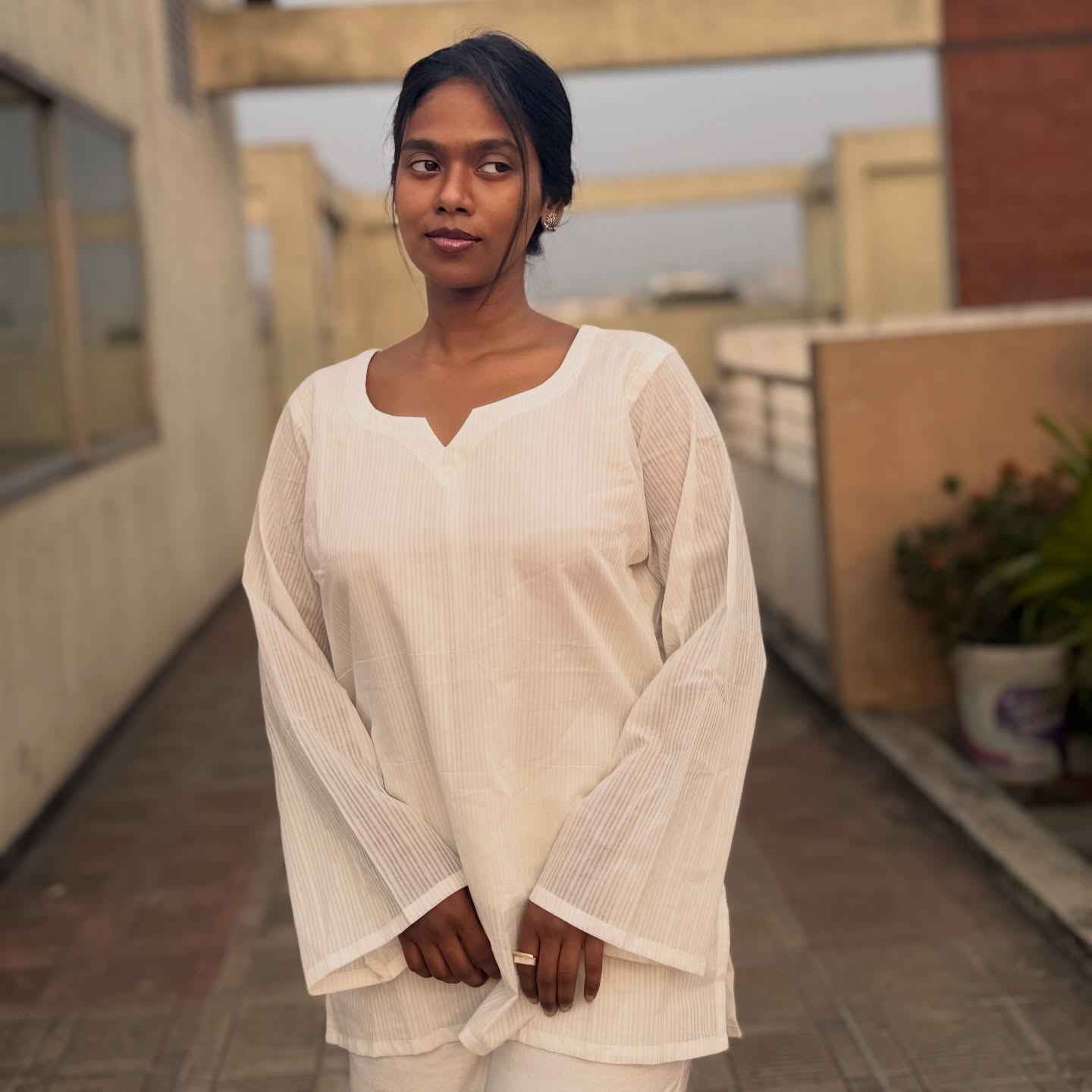 Pure White Kurti (Inner Attached)