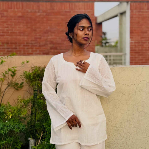 Pure White Kurti (Inner Attached)