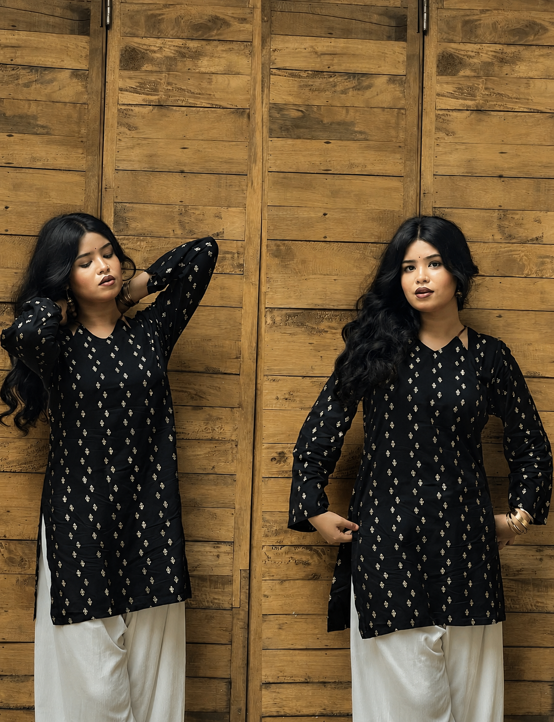 Shidur black kurti