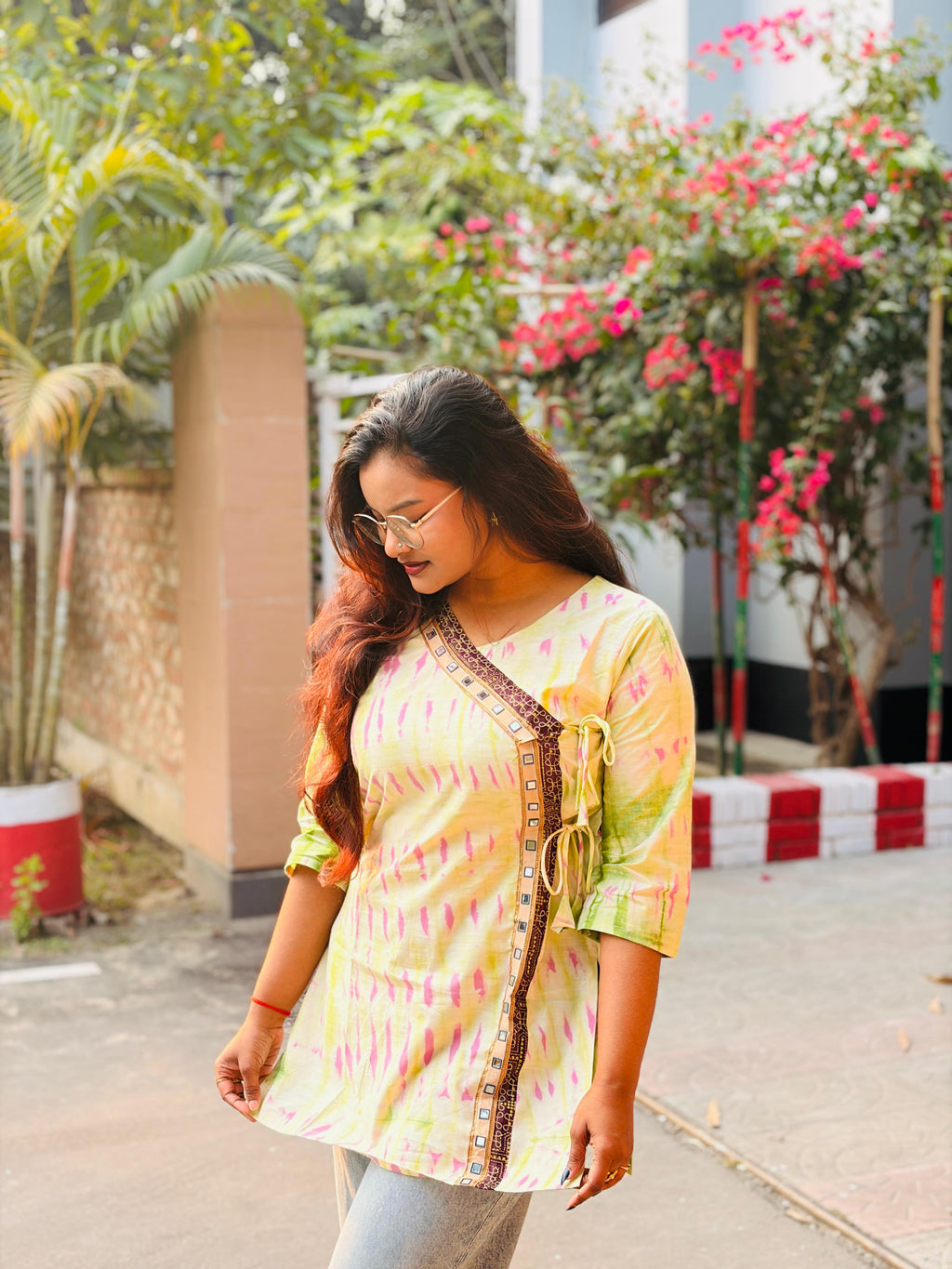 Anarkali Green Kurti