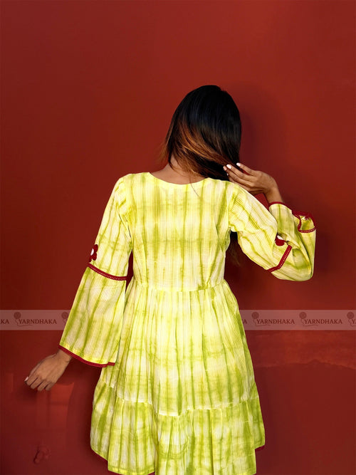 Spring Frock - Premium Tie-Dye Cotton