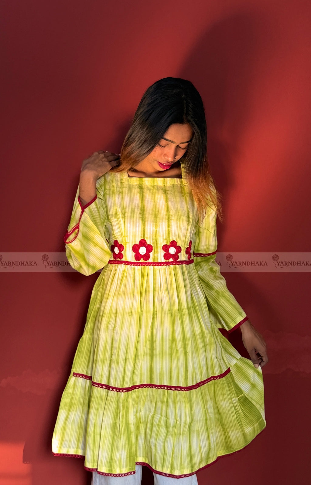 Spring Frock - Premium Tie-Dye Cotton